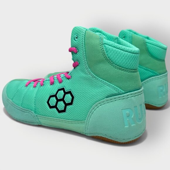 NEW Rudis Colt 3.0 Wrestling Shoes Men’s 11.5 Teal Green Mat High Top New w/Box - Picture 6 of 13